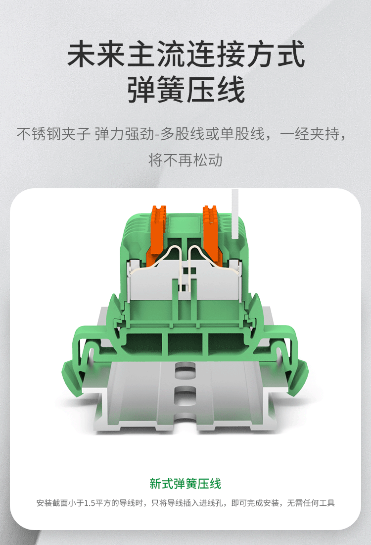 LDK1-1.5快速直插导轨式接线端子